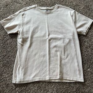 Oversized cream waffle shirt